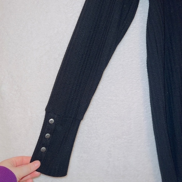 Chaser Black Long Sleeve Thermal Pullover Sweater Top size medium - Picture 2 of 5